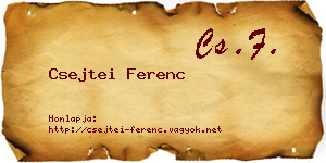 Csejtei Ferenc névjegykártya
